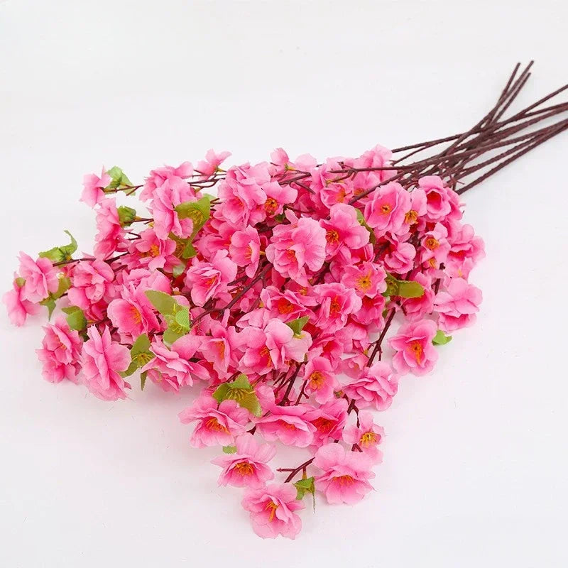 Adornos de melocotón artificiales para sala de estar, decoración de paisajismo de árbol falso de 65 cm, decoración de festival de flores falsas flexibles