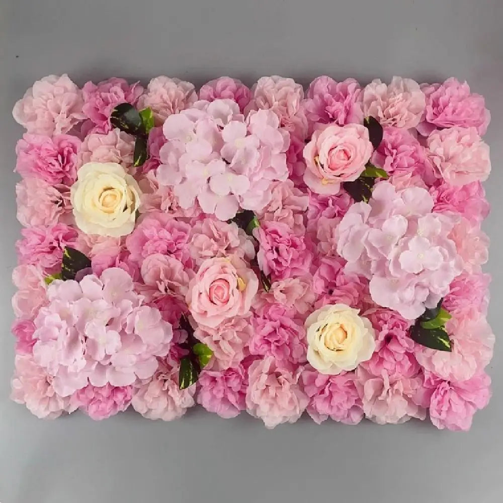 Handmade Artificial Flower Wall Panels Realistic Romantic Wedding Wall Backdrop Easy To Install 60X40cm Plastic 3D Floral Wall