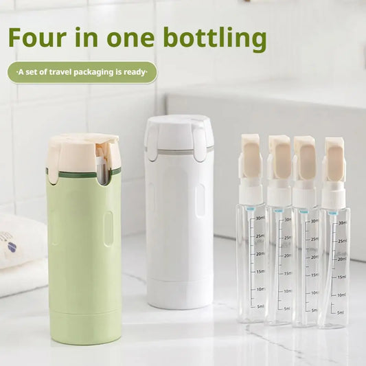 4 In 1 Travel Dispenser Portable Travel Bottles Leak Proof Leakproof Travel Container For Perfume Shampoo Conditioner Lotion