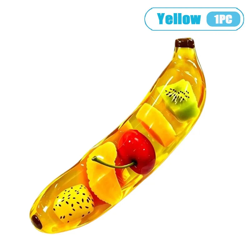 Bouncy Rebound Banana Form Squeeze Fidget Toy Maltose‑Filled Sensory Play Device Stress Calming Gadget for Grown‑ups
