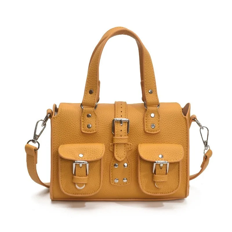 Borsa a Tracolla Stile Retrò Europeo e Americano, Borsa a Spalla Singola con Motivo Lychee, Borsa Messenger da Donna