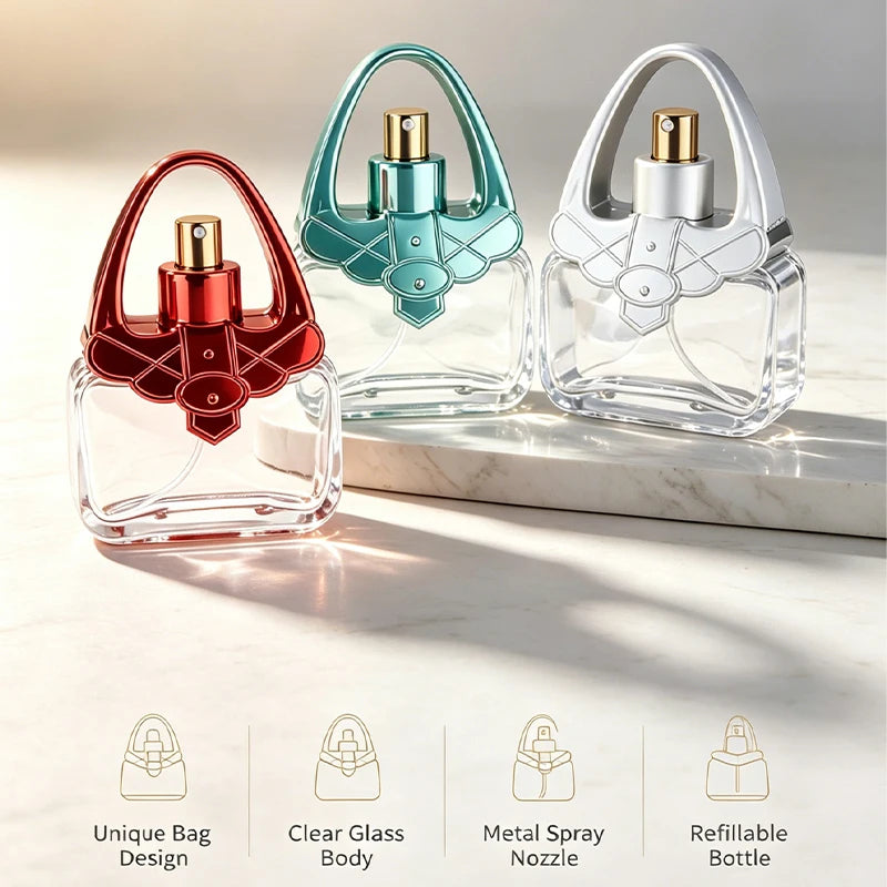 Flaconi per Profumo da 20ML, Flaconi Portatili per Profumo, Flaconi Vuoti, Flaconi Spray, Flaconi di Vetro Vuoti, Flacone da Viaggio con Contagocce a Pressione