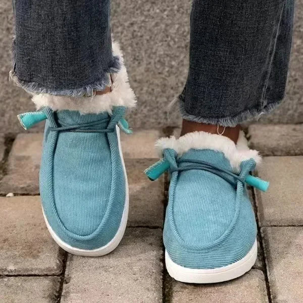 Mocassini caldi da donna inverno nuovi stivali da neve alla caviglia in peluche appartamenti scarpe casual in cotone da donna scarpe sportive con punta tonda solida da donna