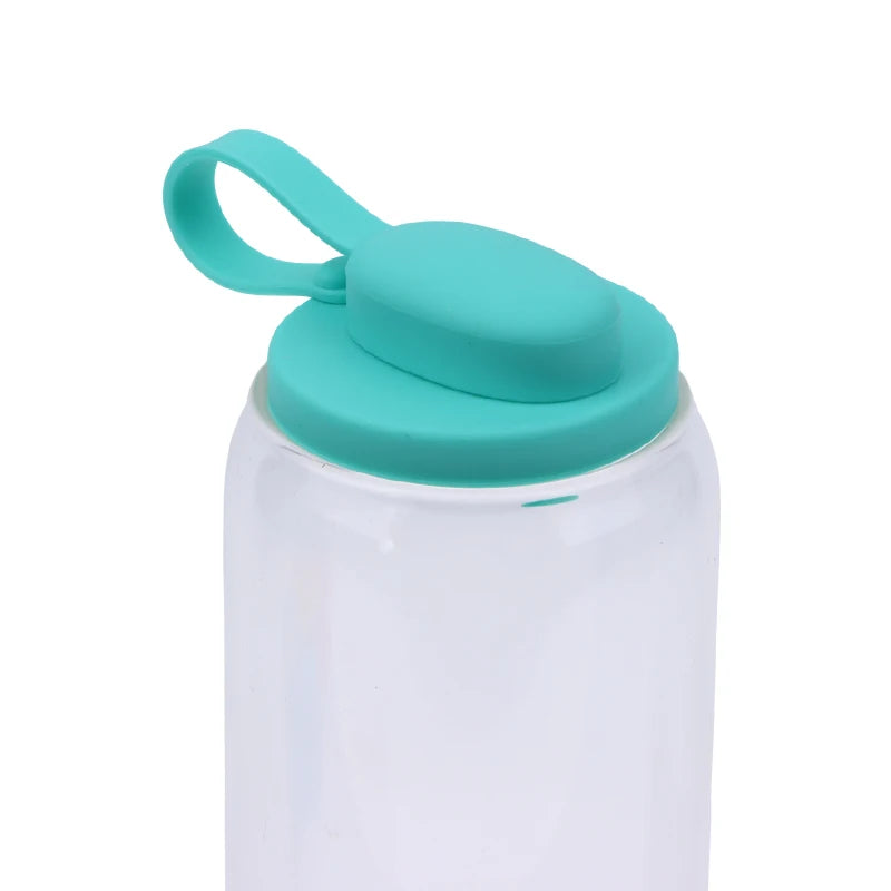 {MX} Creative Soda Can Sealed Cover Color Silicone Straw Beverage Can Cover For Canned Beverage Reusable Tank Lid