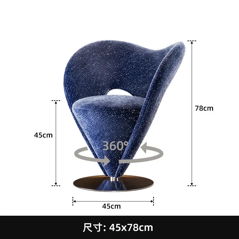 Single sofa chair, starry sky makeup stool dresser chair