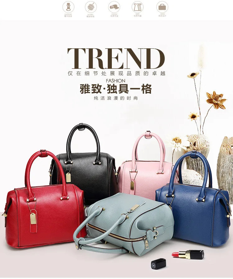 2026 Borse da donna solide di nuova moda Borse a tracolla da donna in pelle Pu di design europeo Borsa a tracolla di lusso di marca per ragazza femminile