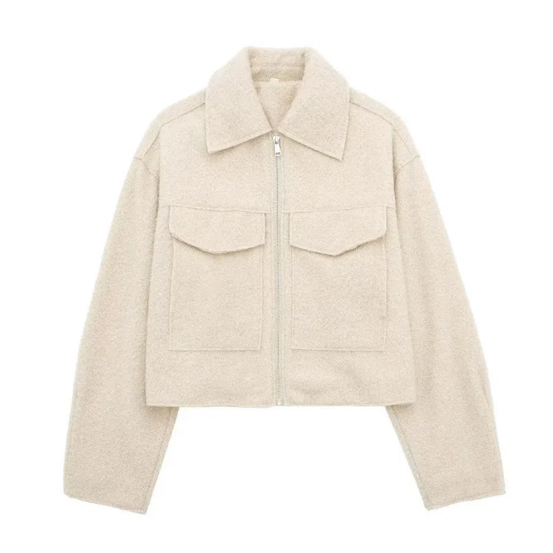 Giacca Corta da Donna in Tweed Testurizzato, Stile Europeo Americano, Manica Corta, per Primavera e Autunno, Abbigliamento Casual Quotidiano