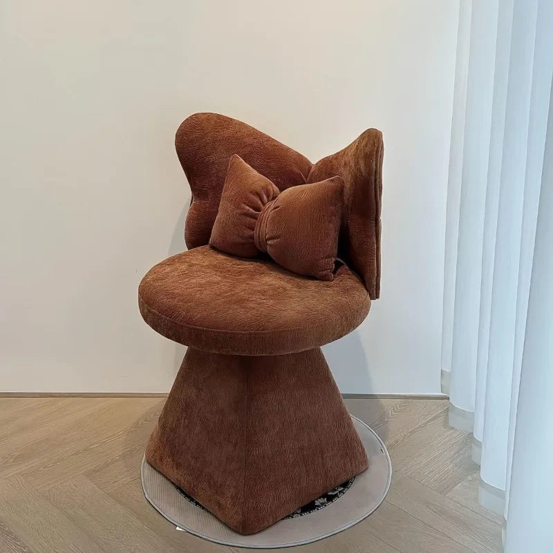 Light luxury dressing stool Simple makeup stool Internet celebrity master bedroom dressing chair Butterfly chair Back chair Rota