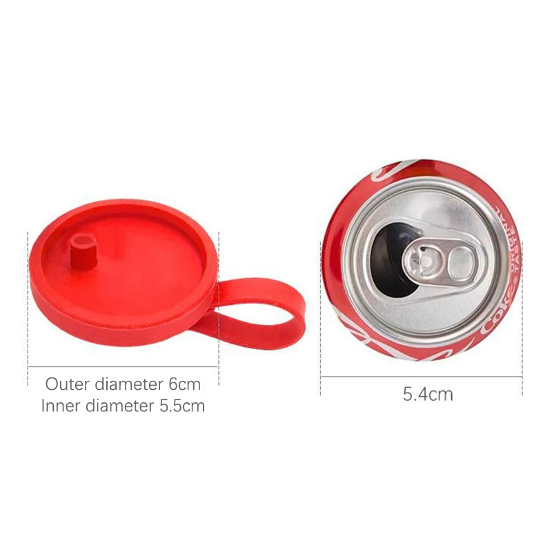 {MX} Creative Soda Can Sealed Cover Color Silicone Straw Beverage Can Cover For Canned Beverage Reusable Tank Lid