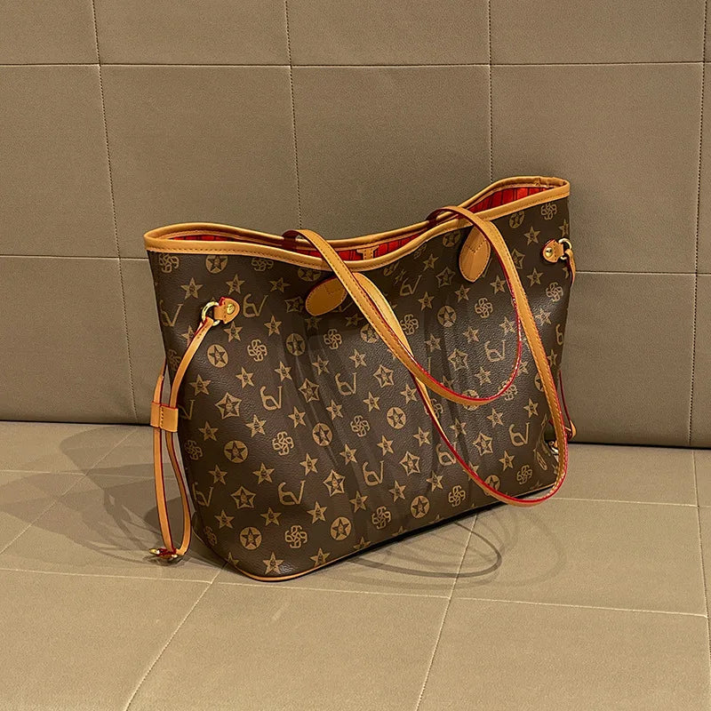 Elegante Borsa Fasciatoio in Pelle da Donna, Borsa a Tracolla Classica da Designer Parigino, Borsa a Spalla Grande Capacità da Donna, Popolare