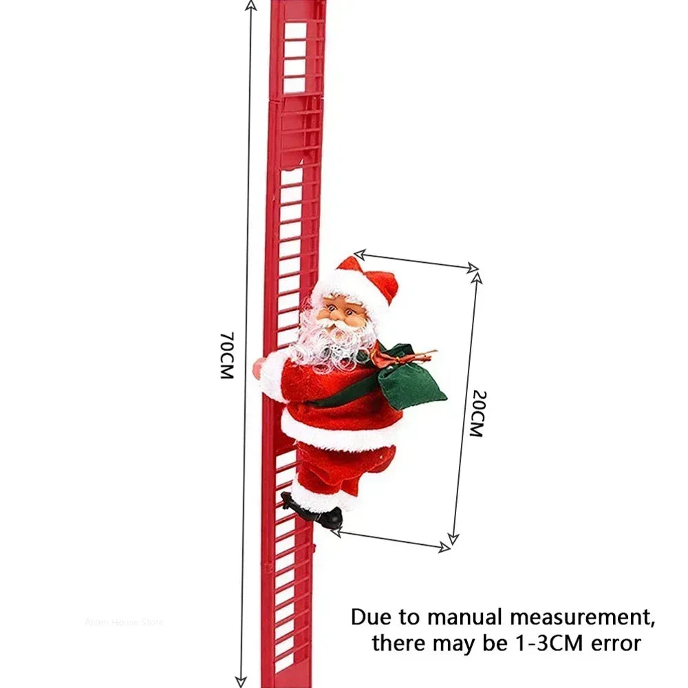 Babbo Natale Elettrico su Scaletta Musicale 70cm