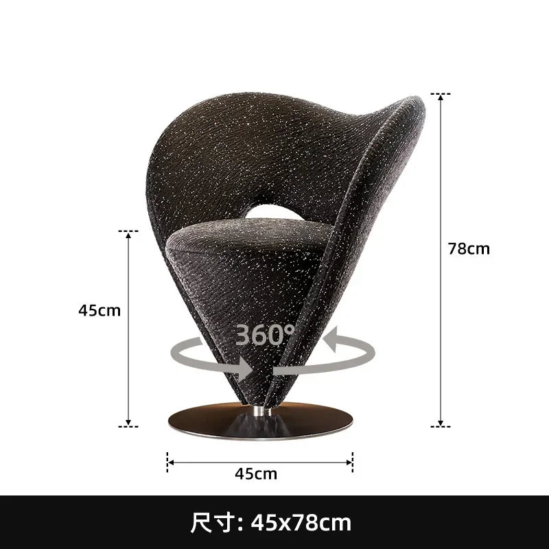 Single sofa chair, starry sky makeup stool dresser chair