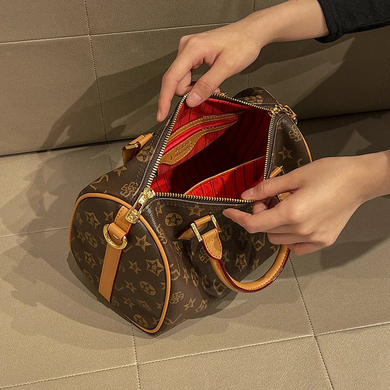 Borsa a Tracolla in Pelle per Donna, Borsa Messenger di Lusso di Marca Famosa, Design Classico ed Elegante