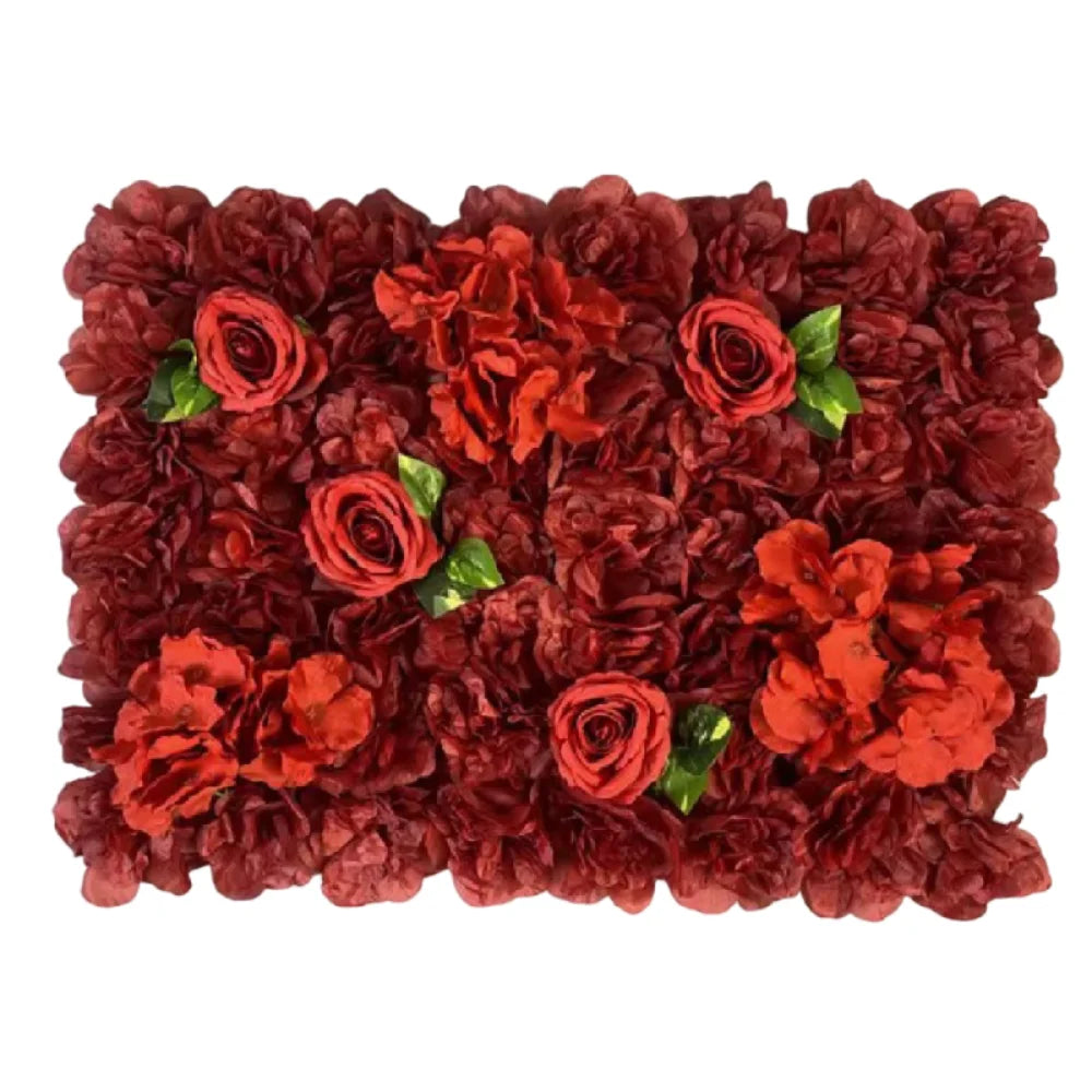 Handmade Artificial Flower Wall Panels Realistic Romantic Wedding Wall Backdrop Easy To Install 60X40cm Plastic 3D Floral Wall
