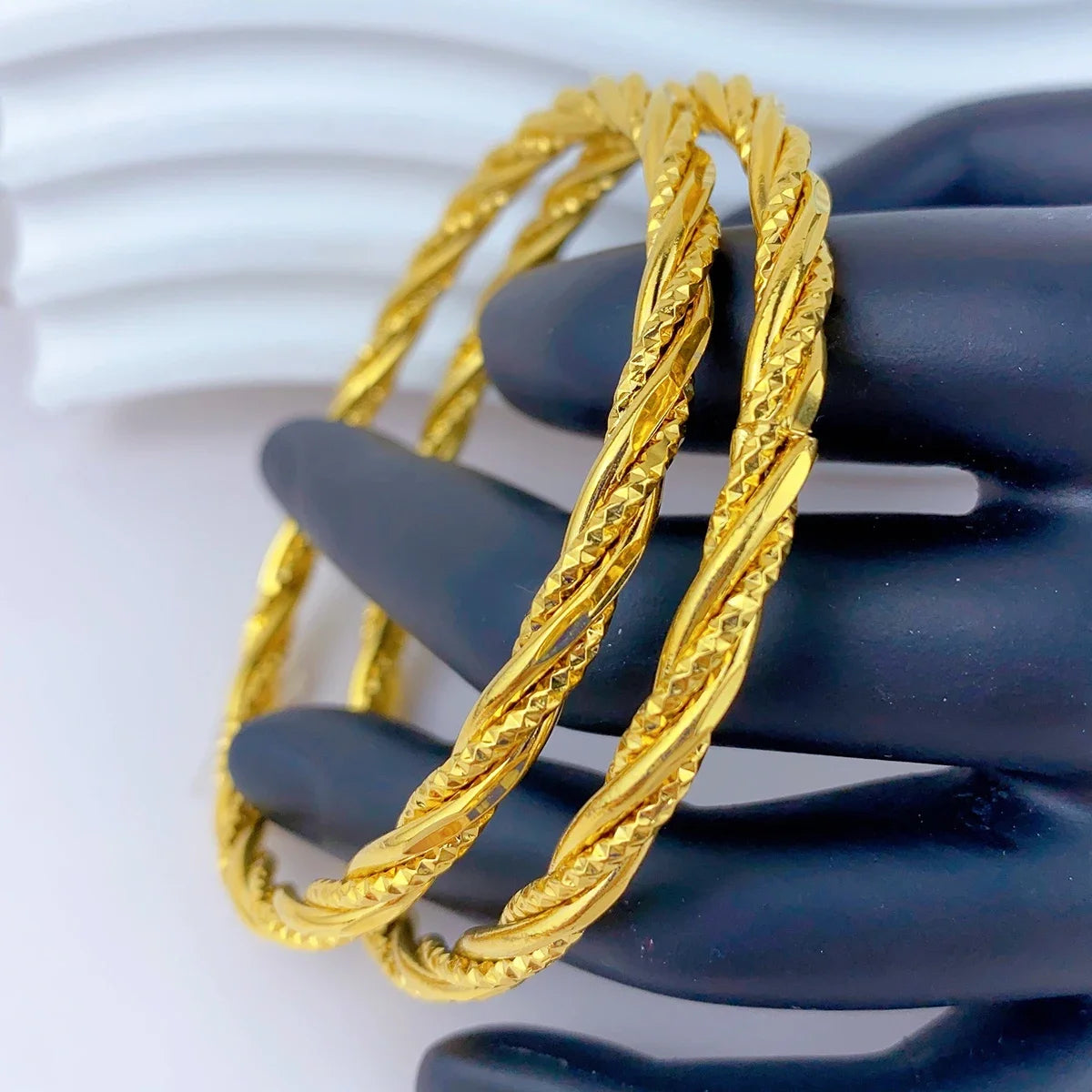 Braccialetto di lusso Dubai 24K Color oro per le donne bracciali africani brasiliani indiani gioielli firmati da sposa regali per feste 62mm