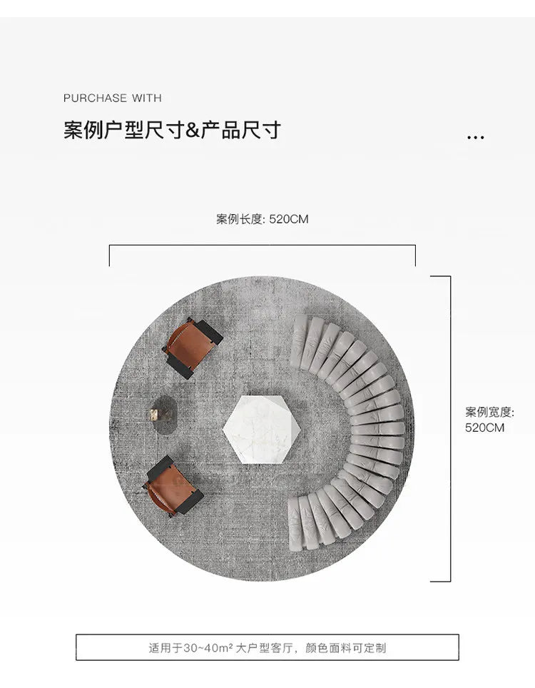Modern simple snake sofa Italian curved leather sofa minimalist large apartment