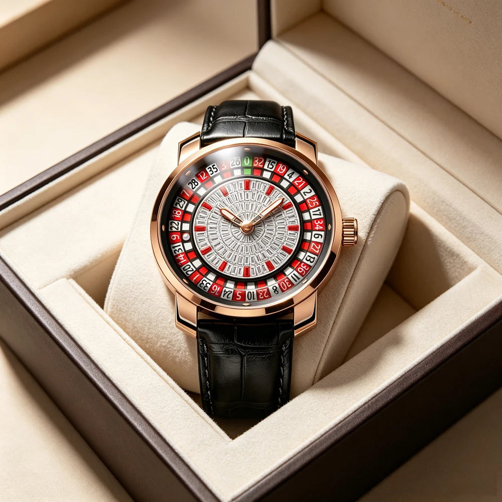 Orologio Meccanico Automatico da Uomo AILANG con Quadrante a Ruota, Cinturino in Pelle