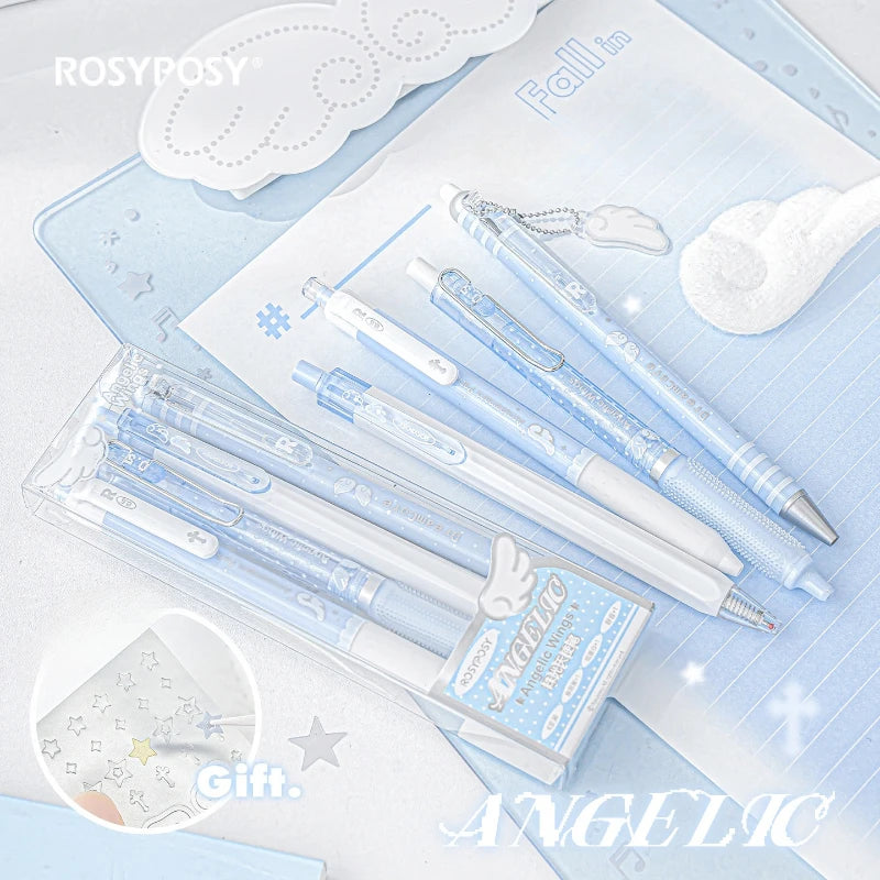 Set 4 Penne Gel Kawaii Angelo con Ali
