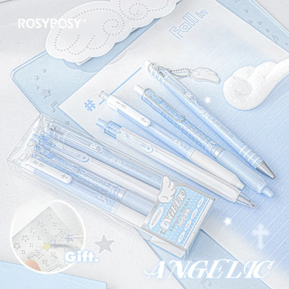 Set 4 Penne Gel Kawaii Angelo con Ali