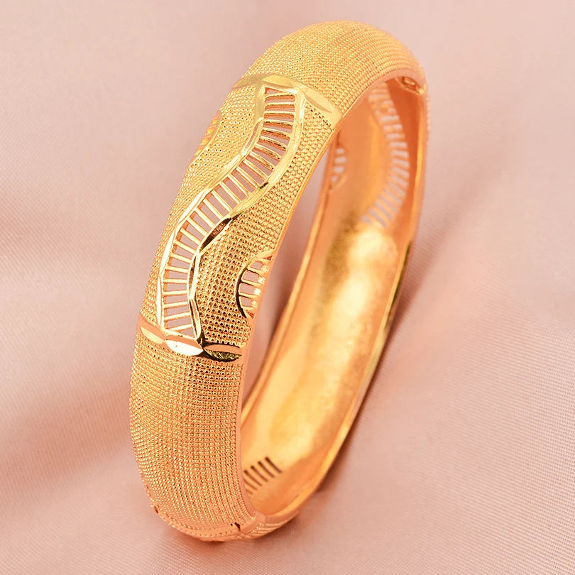 Bracciali color oro di Dubai per donne, bracciale etiope da sposa di Dubai, bracciale africano, gioielli arabi, bracciale con ciondoli dorati