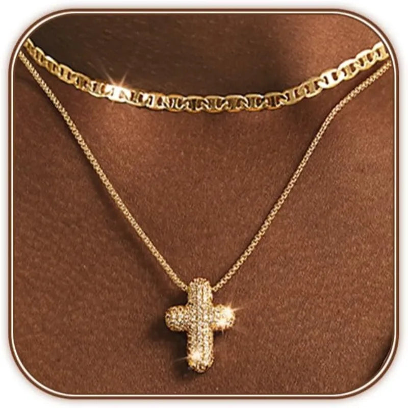 Collana Bubble Cross Delicata