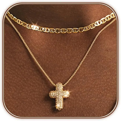 Collana Bubble Cross Delicata
