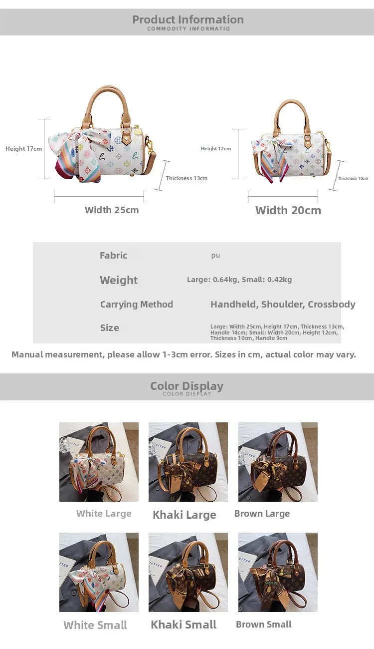 Borsa a Spalla Stile Boston 2026 Nuova Collezione Donna, Stampa Sensuale, Versatile, Borsa a Tracolla Singola a Cuscino, Design in Piccole Serie, Borsa a Mano