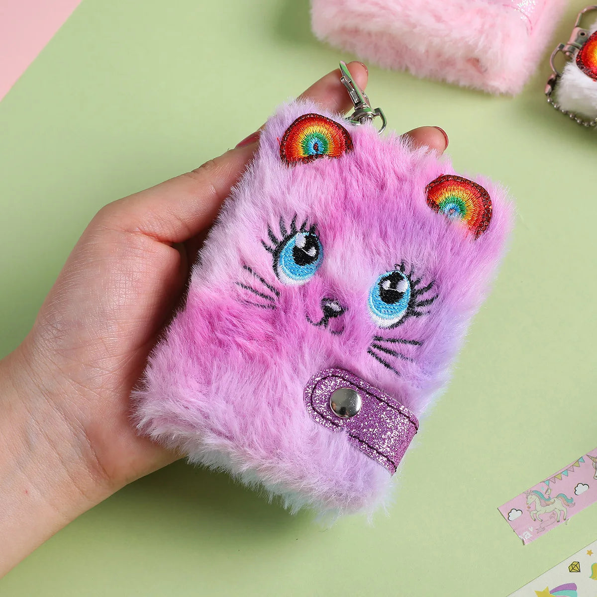 Diario Kawaii in Peluche con Portachiavi