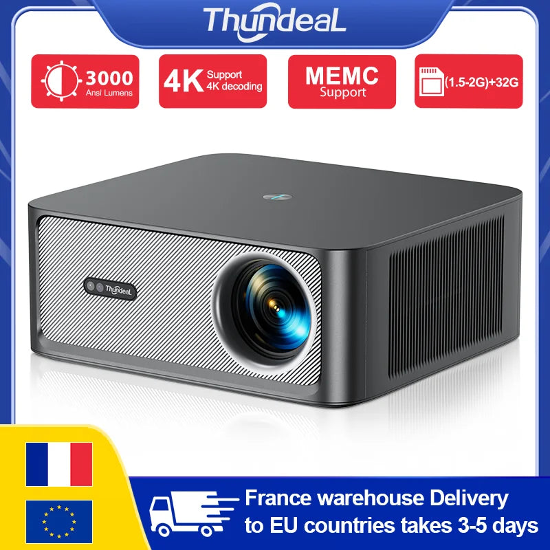  ThundeaL 4K TD98Pro 2G 32G Full HD 1080P Portable Projector Android WiFi 3D Video Projector Samrt TV Cinema Home Outdoor Game