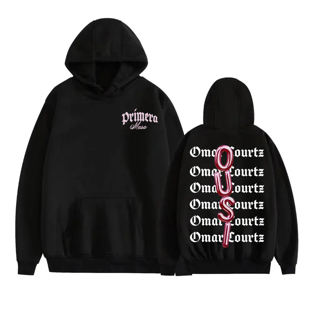 Omar Courtz Primera Musa Felpe con cappuccio grafiche Uomo Donna Abbigliamento Felpa moda Hip Hop Harajuku Felpa con cappuccio in pile casual Streetwear
