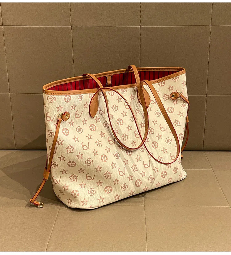 Elegante Borsa Fasciatoio in Pelle da Donna, Borsa a Tracolla Classica da Designer Parigino, Borsa a Spalla Grande Capacità da Donna, Popolare