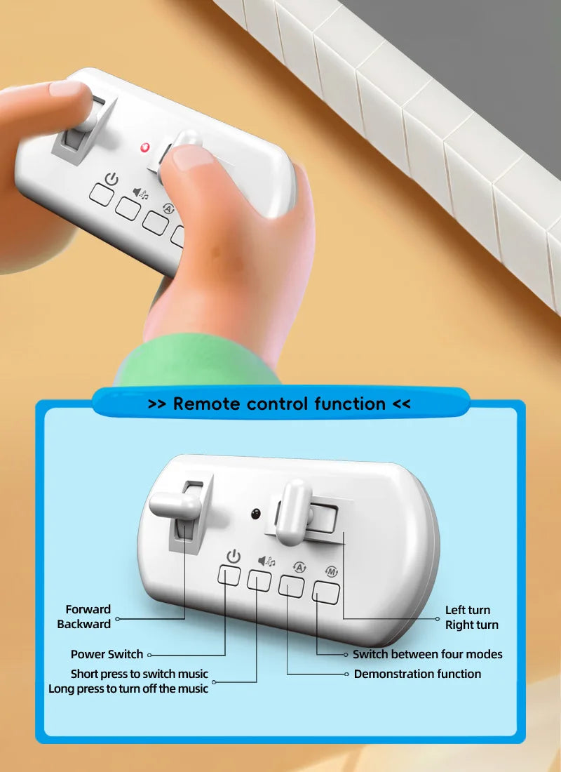 RC Magic Mini Bus Toy  Interactive Inductive Magic Follows Line Car Intelligent Smart Remote Control Cartoon Car Vehicle Toy
