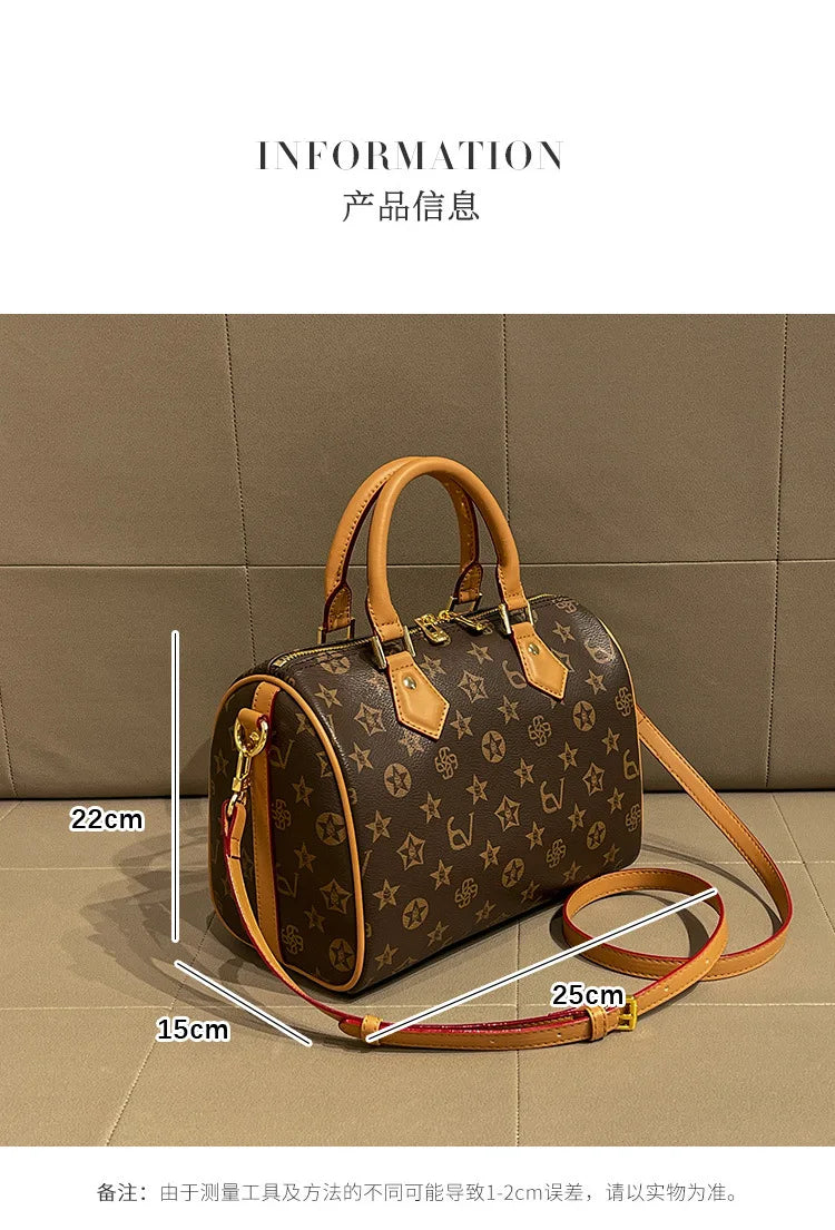 Borsa a Tracolla in Pelle per Donna, Borsa Messenger di Lusso di Marca Famosa, Design Classico ed Elegante