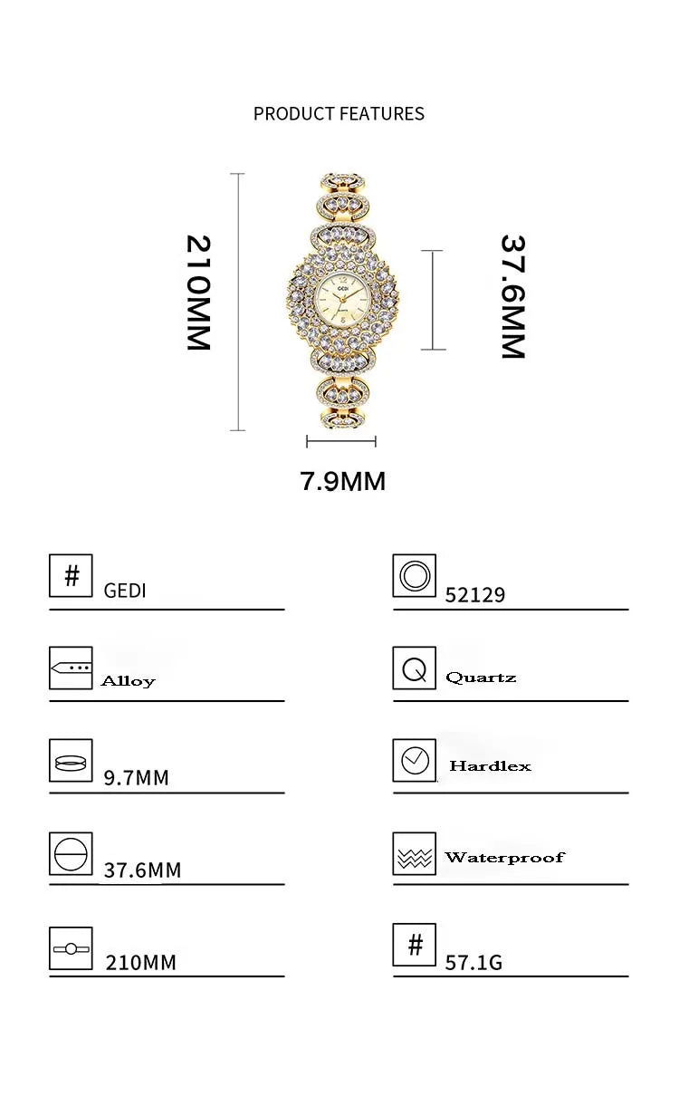 GEDI Orologi da donna Cielo stellato Bracciale alla moda Madre - di - Perla Regali da donna di lusso squisiti Orologio al quarzo da donna