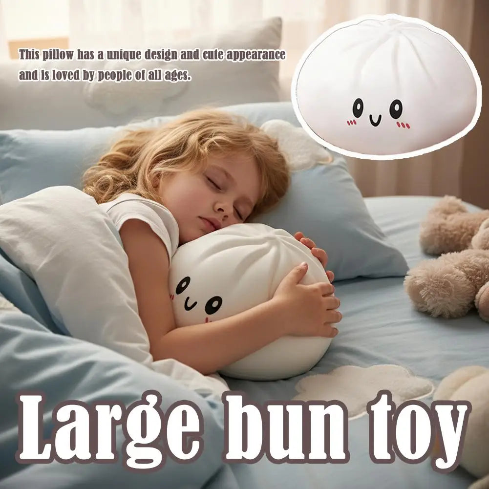 Cute Giant Dumpling Plush Pillow Soft PET Stuffed Squishy Toy Hug Companion Home Sofa Bed Decor Stress Relief Toy for Kids Adult