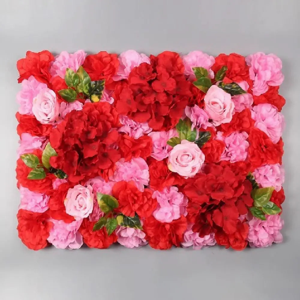 Handmade Artificial Flower Wall Panels Realistic Romantic Wedding Wall Backdrop Easy To Install 60X40cm Plastic 3D Floral Wall