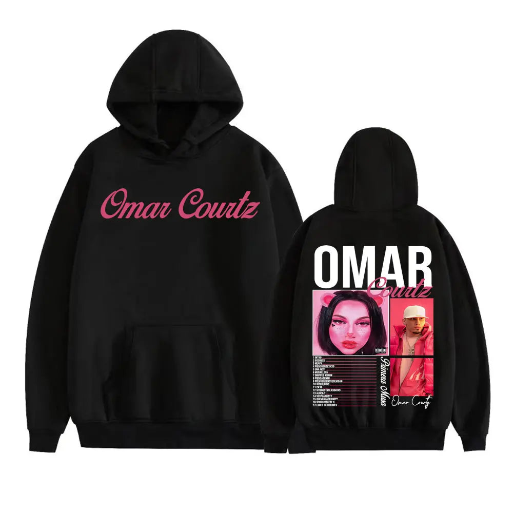 Omar Courtz Primera Musa Felpe con cappuccio grafiche Uomo Donna Abbigliamento Felpa moda Hip Hop Harajuku Felpa con cappuccio in pile casual Streetwear