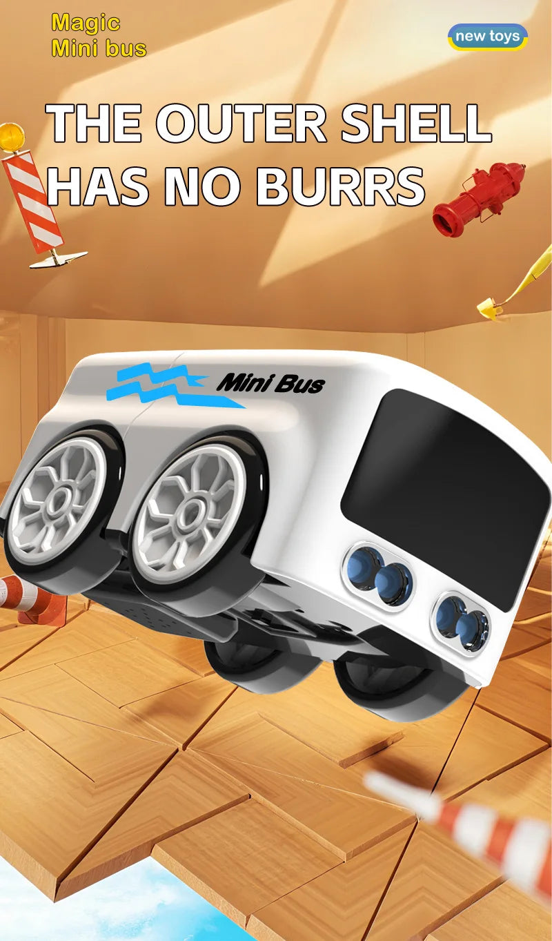 RC Magic Mini Bus Toy  Interactive Inductive Magic Follows Line Car Intelligent Smart Remote Control Cartoon Car Vehicle Toy