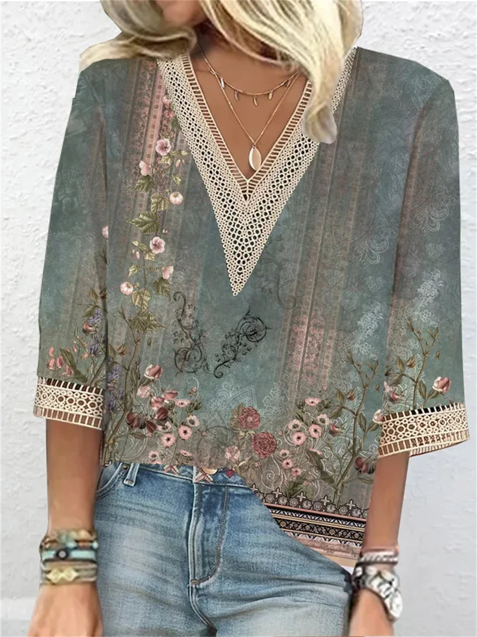 Camicia Elegante Casual Maniche Corte