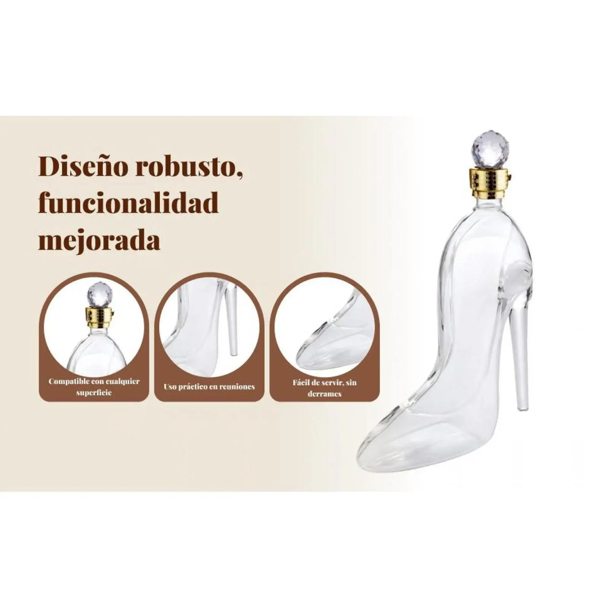 Bottiglia di vino con tacco alto Decanter per whisky Bottiglia di vino con bolle di vetro Bottiglia di vino con vodka al rum per il fratello Regalo del padre Regali unici