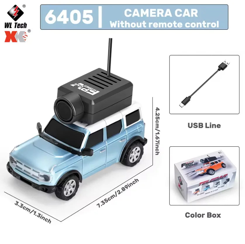 WLtoys 6406 1/64 Mini RC Car with 720P FPV Camera Wifi APP Control 2.4G Reomte Contorl Racing Vehicle Toy for Children