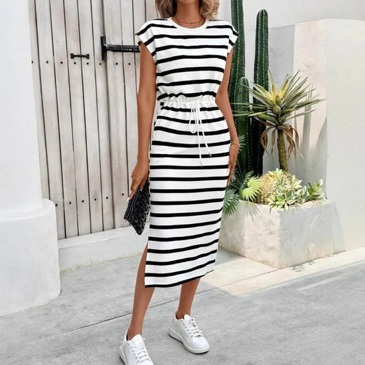 Vestito Casual a Righe
