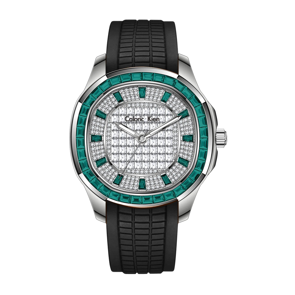 Orologio da Polso Meccanico di Lusso da Uomo con Diamanti, Impermeabile 100M, con Lancette Luminose e Funzione Data