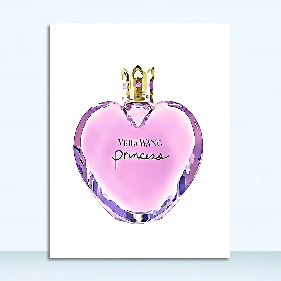 1 pezzo di arte da parete minimalista senza cornice, stampa nordica su tela con donna e bottiglia di profumo, poster per soggiorno, casa moderna