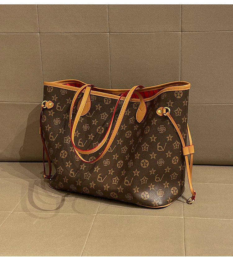 Elegante Borsa Fasciatoio in Pelle da Donna, Borsa a Tracolla Classica da Designer Parigino, Borsa a Spalla Grande Capacità da Donna, Popolare