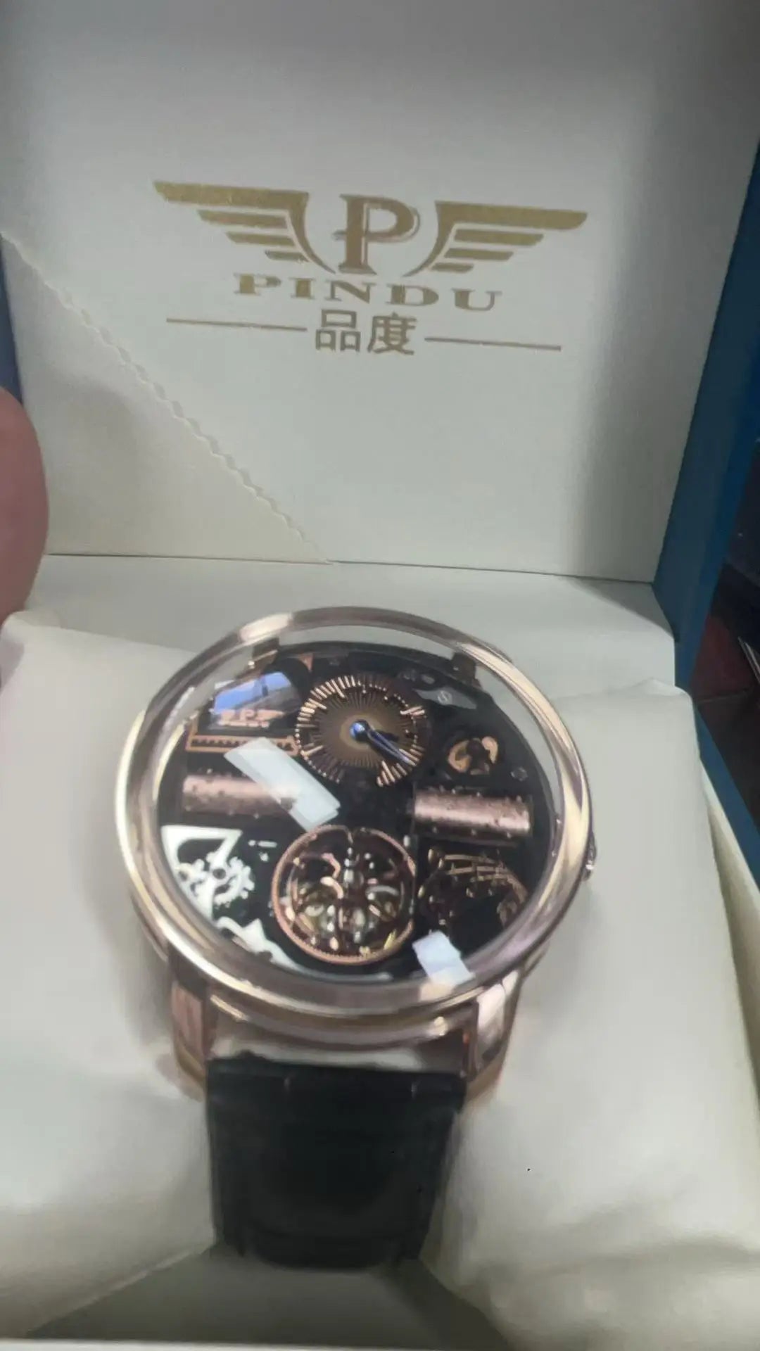 PINDU Design Nuovo Orologio Meccanico di Lusso da Uomo in Acciaio Inossidabile con Vetro Zaffiro Movimento M2791B Impermeabile 50M Automatico