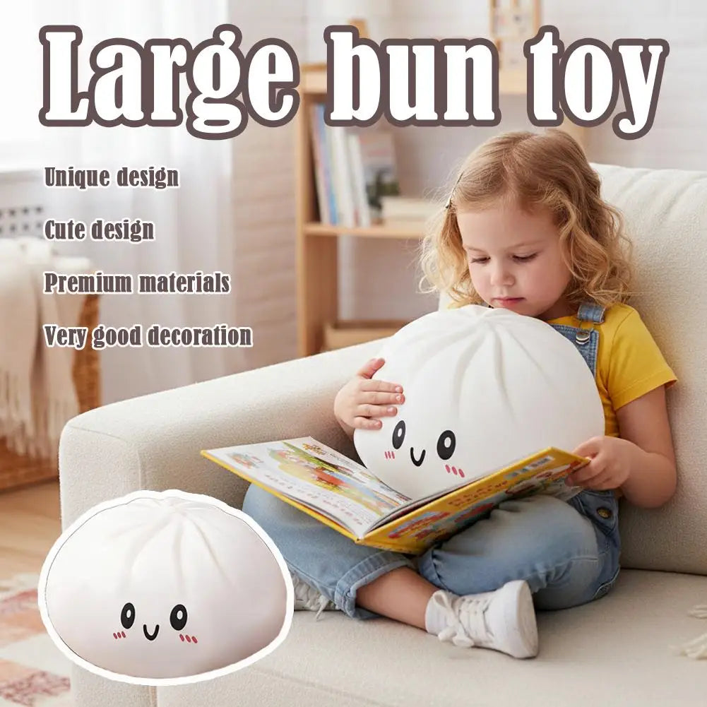 Cute Giant Dumpling Plush Pillow Soft PET Stuffed Squishy Toy Hug Companion Home Sofa Bed Decor Stress Relief Toy for Kids Adult