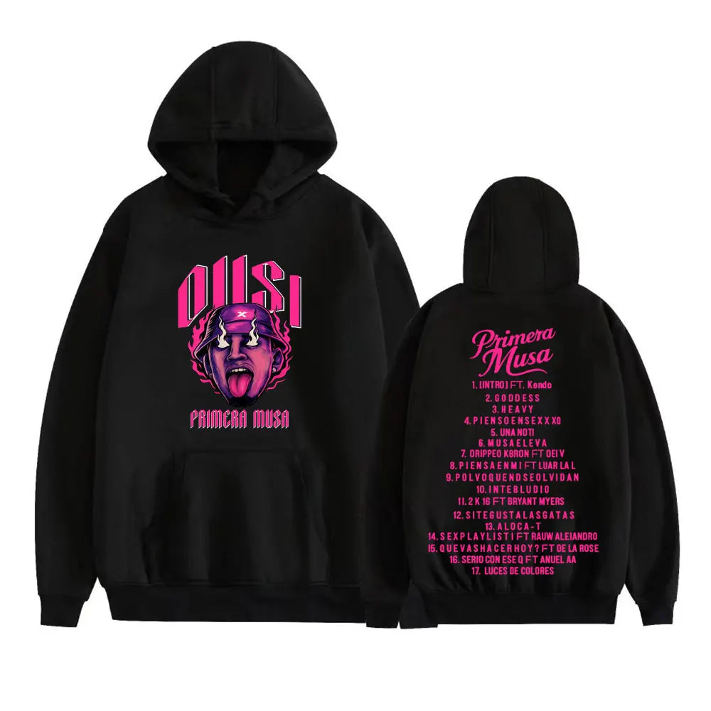 Omar Courtz Primera Musa Felpe con cappuccio grafiche Uomo Donna Abbigliamento Felpa moda Hip Hop Harajuku Felpa con cappuccio in pile casual Streetwear
