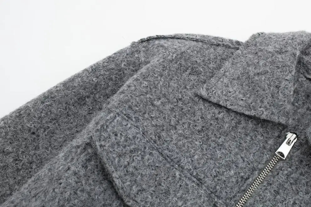 Giacca Corta da Donna in Tweed Testurizzato, Stile Europeo Americano, Manica Corta, per Primavera e Autunno, Abbigliamento Casual Quotidiano
