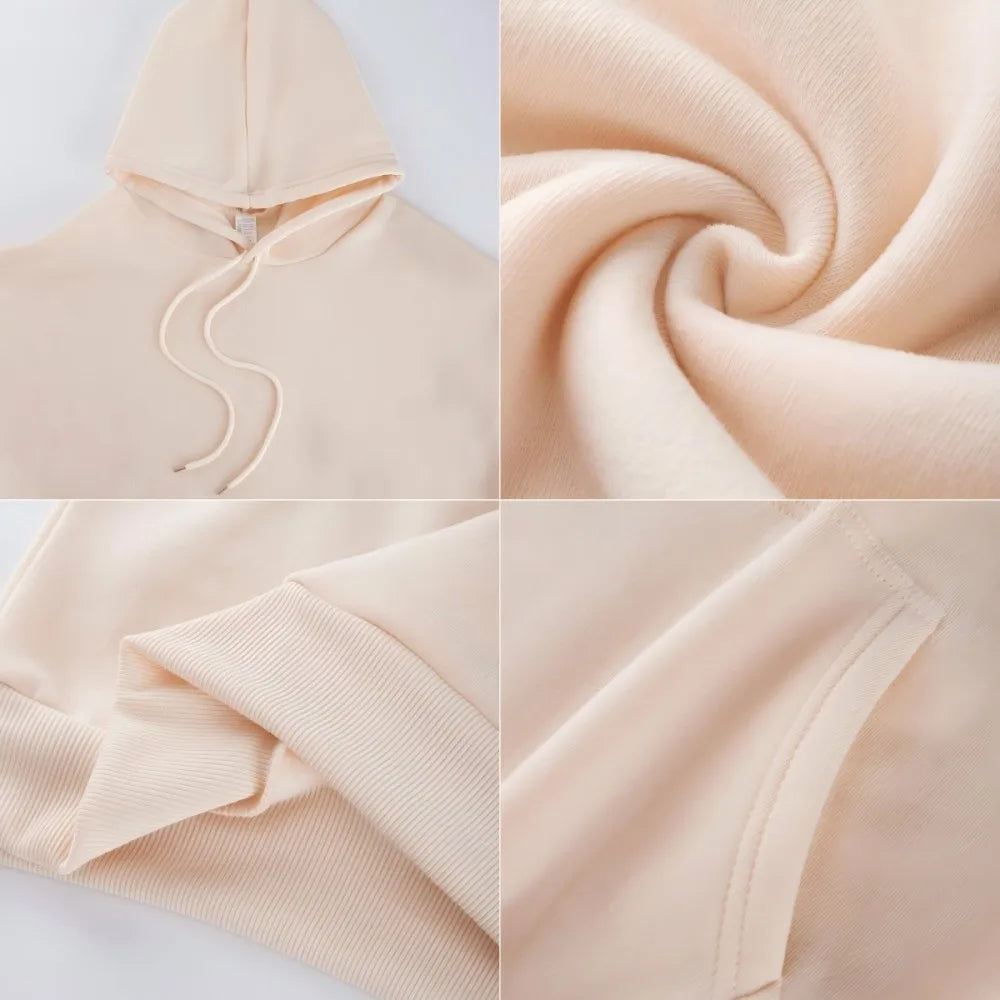 Felpe con Cappuccio Stampate Pretty Girls Club, Pullover Caldi in Pile Sportivi da Jogging per Donne, Felpe Invernali Larghe, Abbigliamento Casual con Tasche